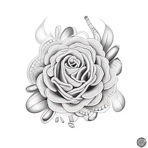 crochet tattoo design idea