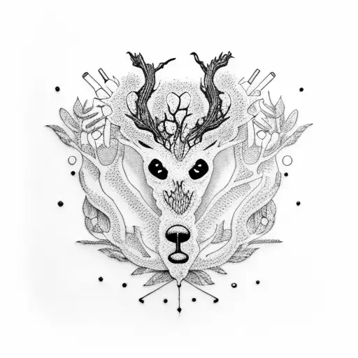 Nature-inspired crochet hook tattoo design idea