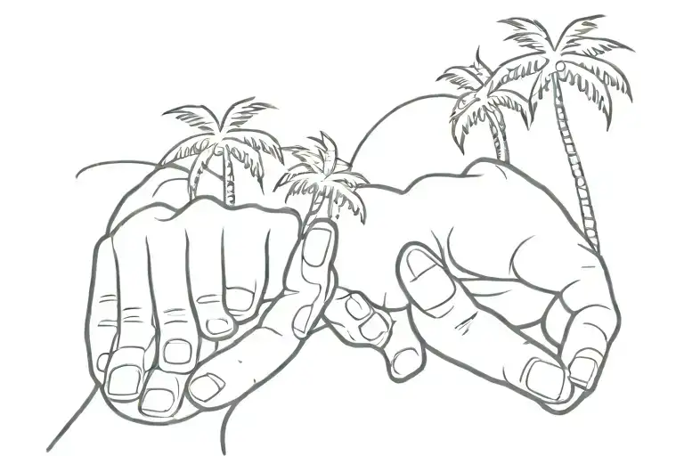 YOLO + palm tattoo design idea