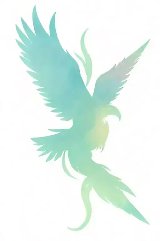 Illenium phoenix emblem filled with a nebula tattoo design idea