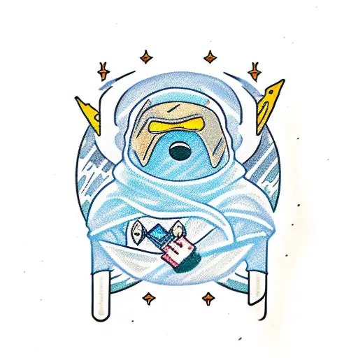 Jake and Fin from Adventure Time dressed like Jedi tattoo design idea