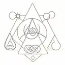 air, water, earth, fire alchemy symbols tattoo design idea