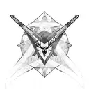 witcher symbols on a sword tattoo design idea