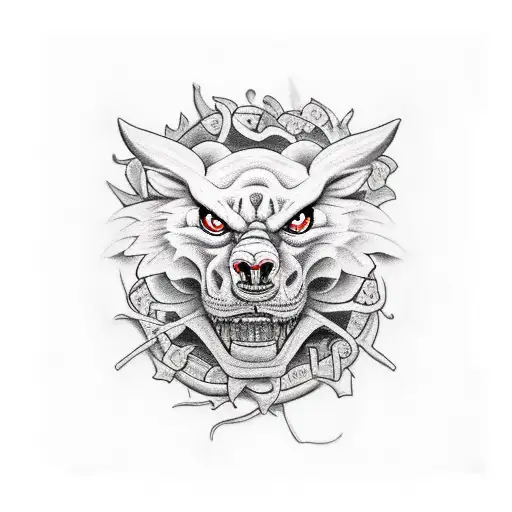 gluttony tattoo design idea