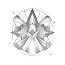 three waves tattoo design idea