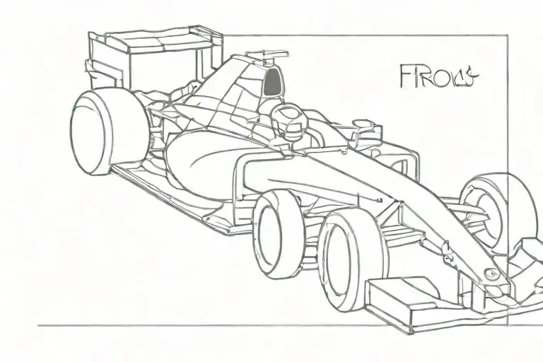 formula 1 car tattoo design idea