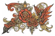 trusting process written tattoo design idea