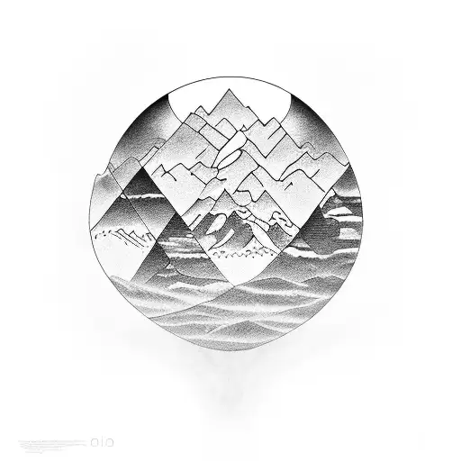 Guiitar shape with Ecuador's landscapes tattoo design idea