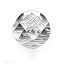 Guiitar shape with Ecuador's landscapes tattoo design idea