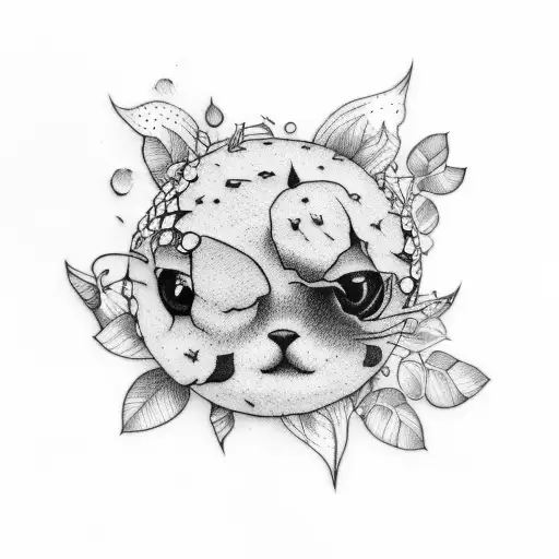 blueberries tattoo design idea