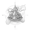 floating island tattoo design idea