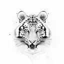 tiger head tattoo design idea