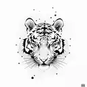 tiger head tattoo design idea
