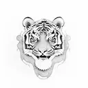 tiger head tattoo design idea