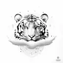 tiger and pand heads tattoo design idea