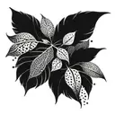 jungle leaves tattoo design idea