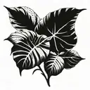jungle leaves tattoo design idea