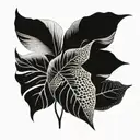 jungle leaves tattoo design idea