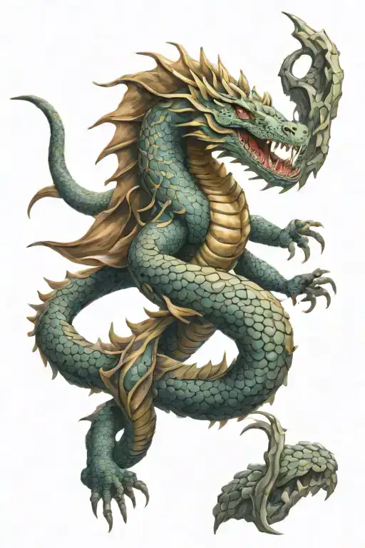 vegsivir jormungandr wrapped tattoo design idea