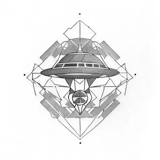 ufo tattoo design idea