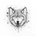 golf clubs golf ball wolf tattoo design idea