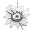 long vine of poison ivy  that turns into daisy tattoo design idea