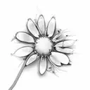 long vine of poison ivy  that turns into daisy tattoo design idea