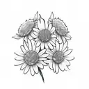 long vine of poison ivy  that turns into daisy tattoo design idea
