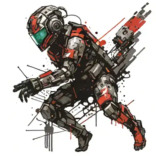 dead space samauri tattoo design idea