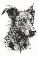 hell hound tattoo design idea