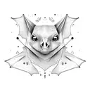 fruit bat tattoo design idea