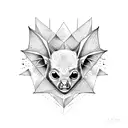 fruit bat tattoo design idea