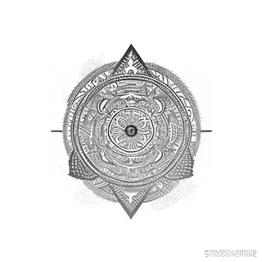 You find yourself standing in a tranquil garden, surrounded by vibrant colors and patterns.  tattoo design idea