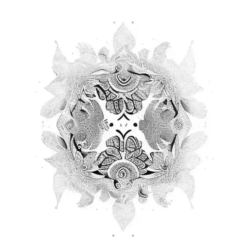 Sure, here it is:  You find yourself standing in a tranquil garden, surrounded by vibrant colors and patterns.  tattoo design idea