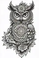 OWL mandala design tattoo design idea