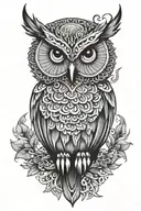 OWL mandala design tattoo design idea