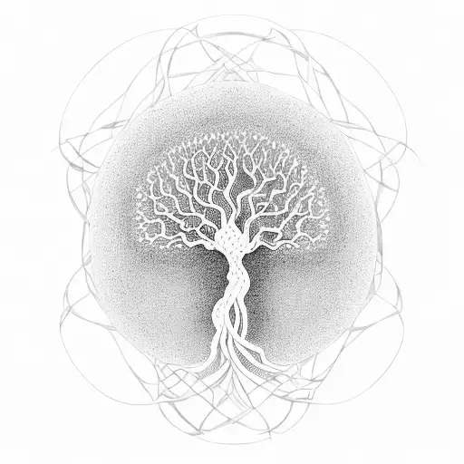 tree of life , woman meditation , DNA , astral projection  tattoo design idea