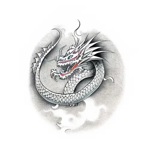 Dragon that wraps around my lower arm tattoo design idea