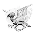 Archaeopteryx Fossil simple  tattoo design idea