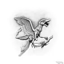 Archaeopteryx Fossil simple  tattoo design idea