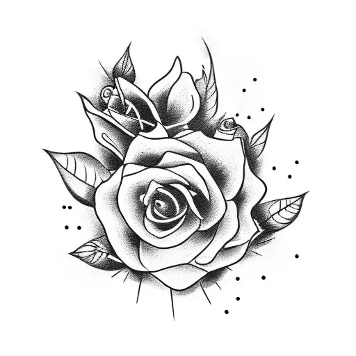 gun and roses tattoo design idea