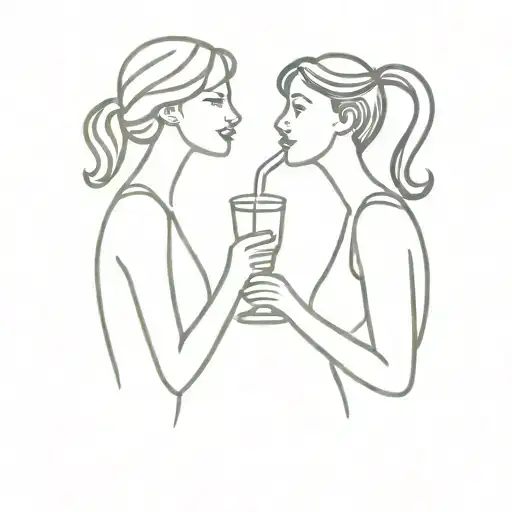 drinking buddies are husband wife tattoo design idea