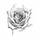 Rose with fire tattoo design idea