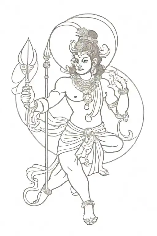krishna hanuman tattoo tattoo design idea