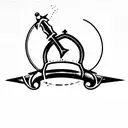 shield, helmet, sword, belt, bible tattoo design idea