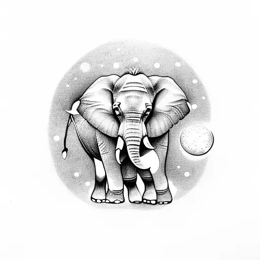 elephant, universe,  world, growth, freedom tattoo design idea