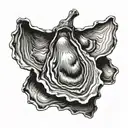oyster shell tattoo design idea