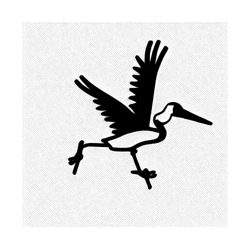 stork tattoo design idea