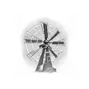 dutch windmill tattoo design idea