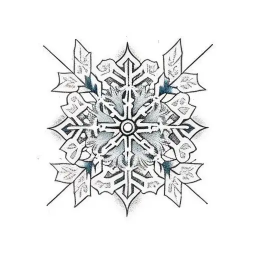 snowflake tattoo design idea